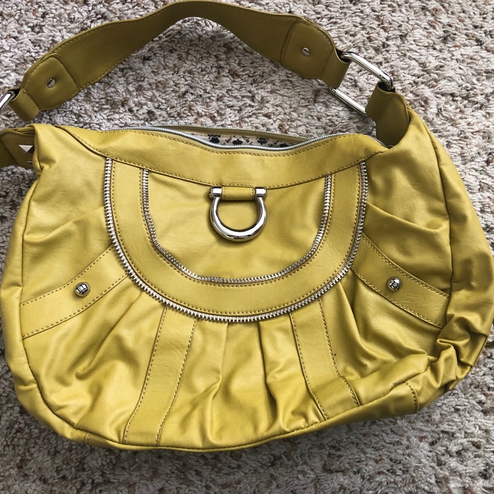 Nicole Lee Yellow Leather Shoulder Purse